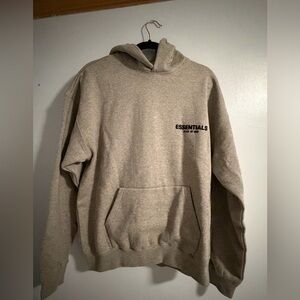 New Essentials Beige Hoodie for Men